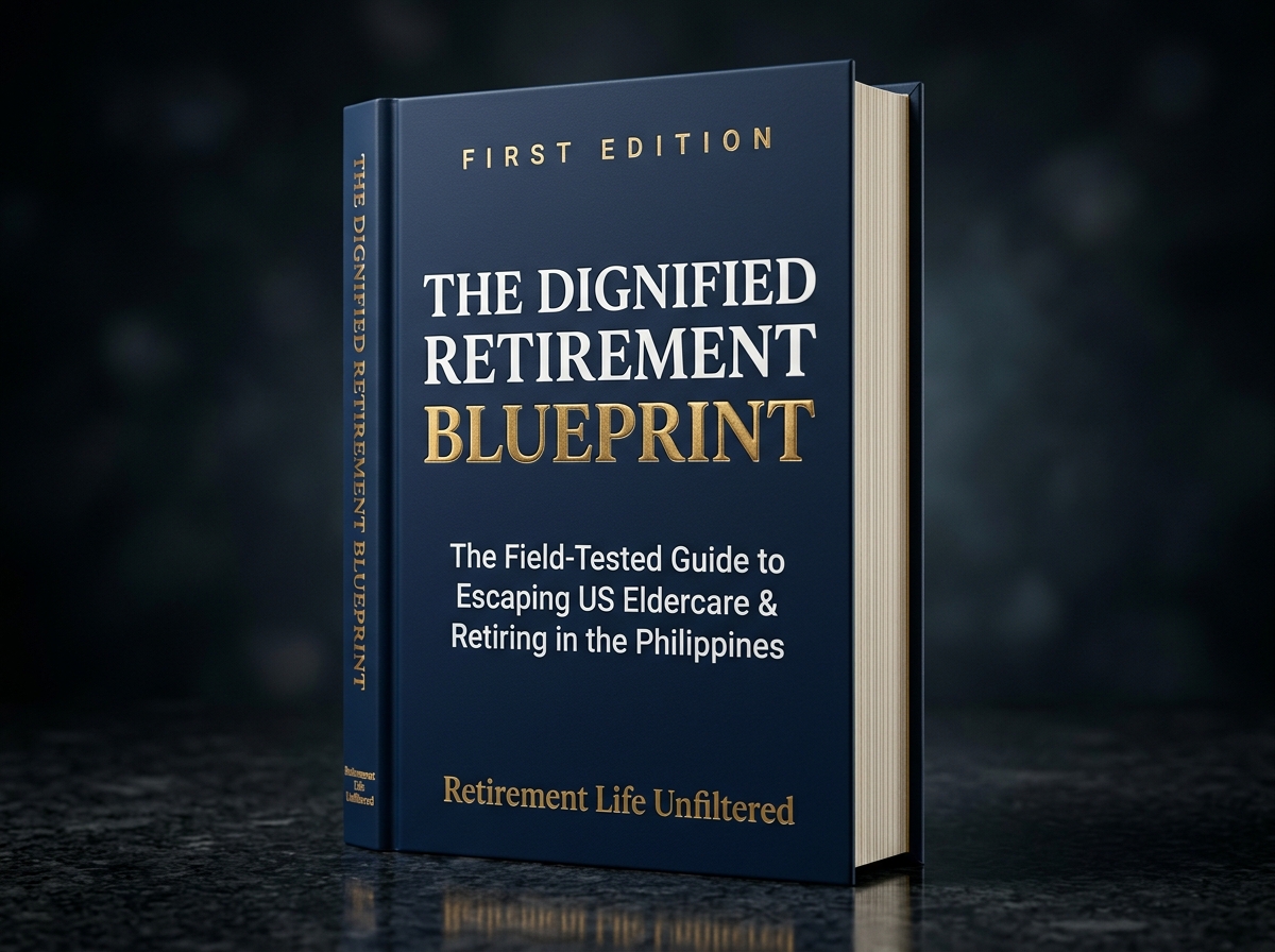 The Dignified Retirement Blueprint 3D Hardcover Book Mockup